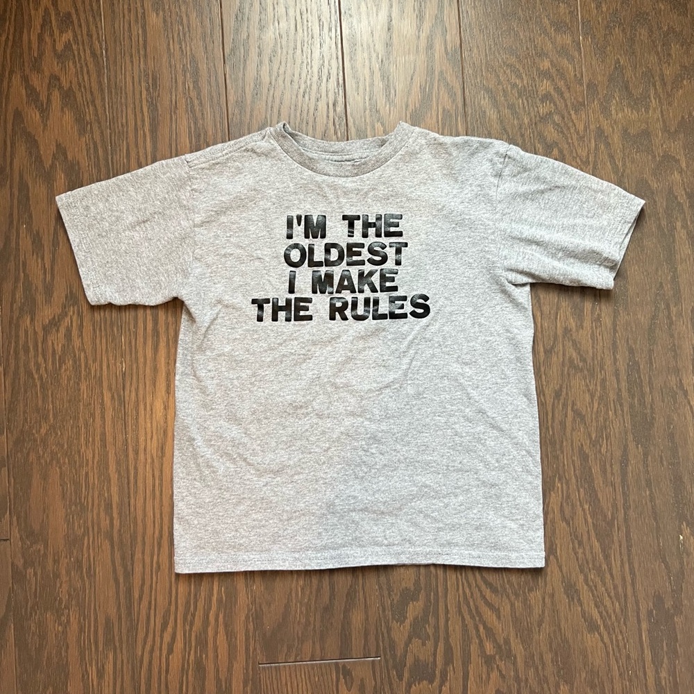 Marshalls Gray Graphic Crop Top - Bold Text